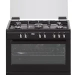 Fitelli FG9001ZW zwart gasfornuis 90cm met hetelucht