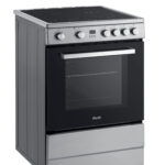 Fitelli FK6002RVS keramisch Fornuis 60CM met heteluchtoven- Grijs- 2 of 3 fase