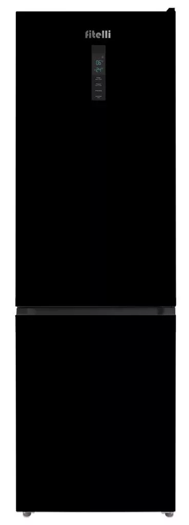 KV314zw-1-jpg-webp.webp Nieuw!! Fitelli KV314ZW01 Koelvriescombinatie No-frost 185cm hoog 60cm breed kleur zwart mat - Afbeelding 1