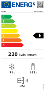 Schade!! Fitelli KV253INOX1 Koel-vriescombinatie – 180 cm Hoog, 253 Liter, No Frost, INOX - Afbeelding 10