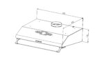 Proff 5501X - Onderbouw afzuigkap - 60 cm - grijs (RVS) - Afbeelding 2
