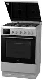 PELGRIM PF8211RVSA Vrijstaand Gas Fornuis 60 cm RVS