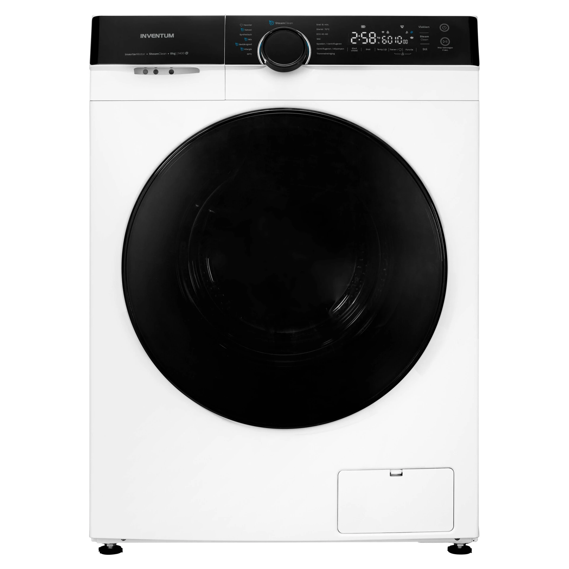 vwm8030wjpg Inventum VWM8030W - Wasmachine - 8kg - 14 programma's - 1400 toeren - Energieklasse A - Steam Clean - Afbeelding 1