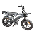 Fatbike V20 PRO – E-Fatbike incl. Voorslot + Achterzitje + Voorrek – Donker Grijs