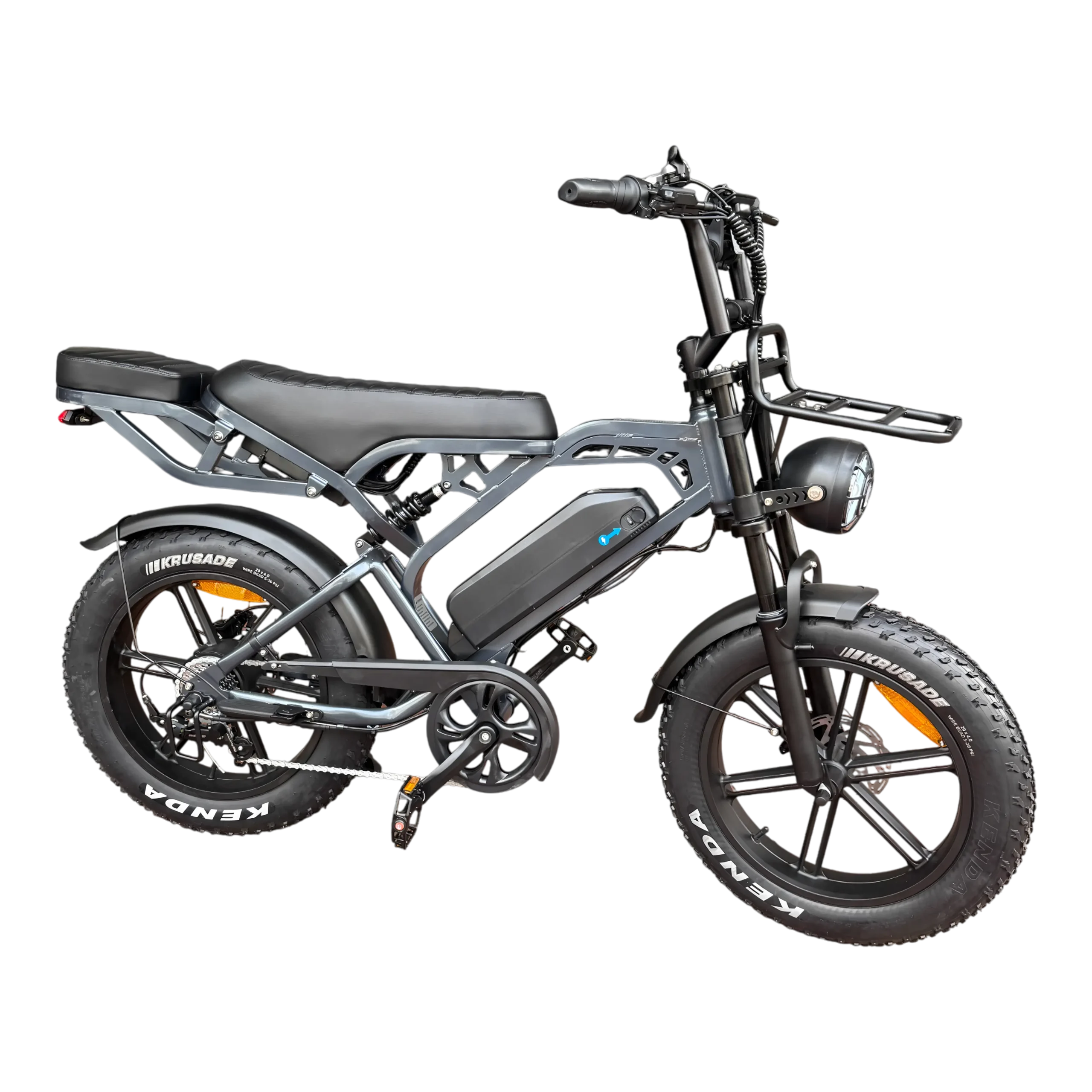 V20-Pro-Fatbike-Donker-Grijs-2025-_-Elektrische-Fatbike-_-Hydraulische-Remmen-_-Inclusief-Accessoiresset-187039730 Fatbike V20 PRO – E-Fatbike incl. Voorslot + Achterzitje + Voorrek – Donker Grijs - Afbeelding 1