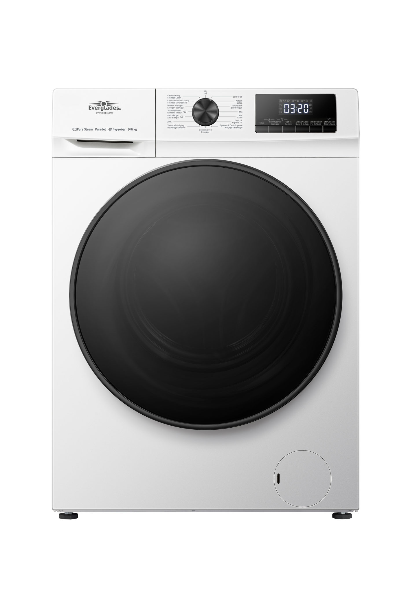 image EVERGLADES EVWDC91460AW Wasdroogcombinatie 6kg drogen 9kg wassen - Afbeelding 1