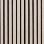 Akoestisch Wandpaneel White Oak – 2600 x 600 x 16 mm – Houtlook Lattenwand met Zwart Vilt
