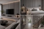 Akoestisch Wandpaneel Grey Oak – 2600 x 600 x 16 mm – Houtlook Lattenwand met Zwart Vilt - Afbeelding 3