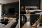 Akoestisch Wandpaneel Black Oak – 2600 x 600 x 16 mm – Houtlook Lattenwand met Zwart Vilt - Afbeelding 3