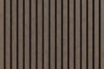 Akoestisch Wandpaneel Smoked Walnut – 2600 x 600 x 16 mm – Houtlook Lattenwand met Zwart Vilt