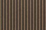 Akoestisch Wandpaneel Walnut JK – 2600 x 600 x 16 mm – Houtlook Lattenwand met Zwart Vilt