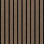 Akoestisch Wandpaneel Walnut JK – 2600 x 600 x 16 mm – Houtlook Lattenwand met Zwart Vilt