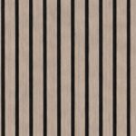 Akoestisch Wandpaneel Walnut  – 2600 x 600 x 16 mm – Houtlook Lattenwand met Zwart Vilt