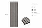 Akoestisch Wandpaneel Grey Oak – 2600 x 600 x 16 mm – Houtlook Lattenwand met Zwart Vilt - Afbeelding 2