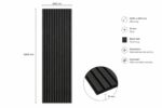 Akoestisch Wandpaneel Black Oak – 2600 x 600 x 16 mm – Houtlook Lattenwand met Zwart Vilt - Afbeelding 2