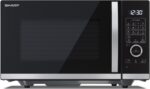 Sharp YCQC254AEB Flatbed Combi-Magnetron – 25L – 900W – Grill & Hetelucht – Zwart