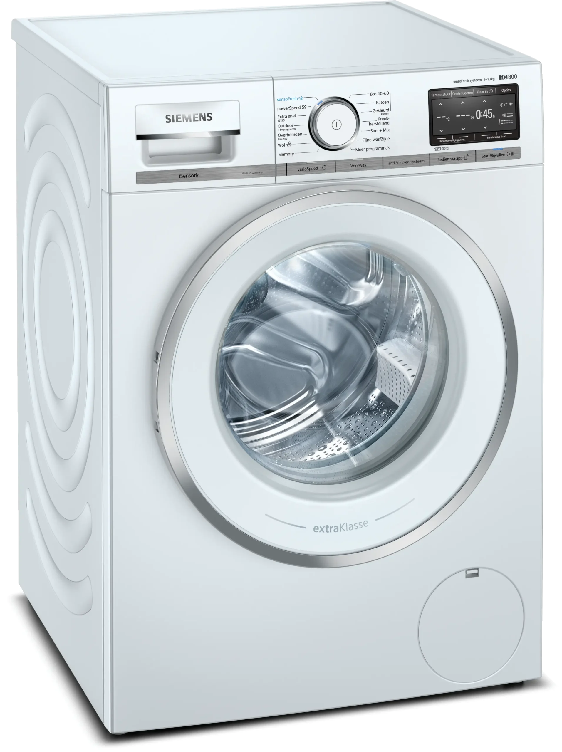 15832774_WM6HXF91NL_STP_def Siemens IQ800 WM6HXF91NL Wasmachine 8kg - Wit - Afbeelding 1