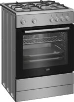 Beko FBM6202XNL AeroPerfect – Vrijstaand Gasfornuis – 60 cm – 4 Gasbranders – Multifunctionele Elektrische Oven – Inox – 66L – Energieklasse A - Afbeelding 4