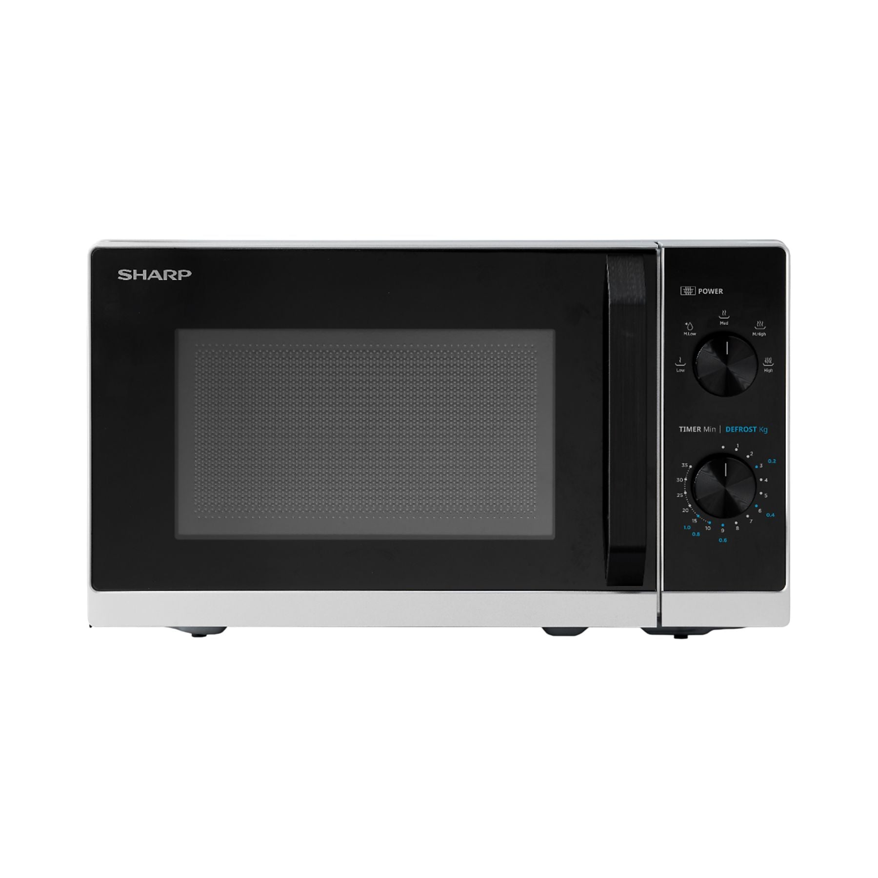 ASSET_MMS_156734420 Sharp RCS200TS Vrijstaande Solo Magnetron – 20L – 800W – Stainless Steel/Zwart - Afbeelding 1