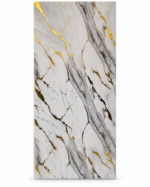 PVC Wandpaneel LJ8001T Wit met Grijs Marmer Goud Hoogglans 260x120x0,3 cm