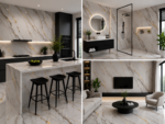 PVC Wandpaneel LJ8001T Wit met Grijs Marmer Goud Hoogglans 260x120x0,3 cm - Afbeelding 2