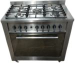 Indesit KP 958 MS.B(X)/O (T) zilver gasfornuis 90cm met heteluchtoven met wokbrander - Afbeelding 2