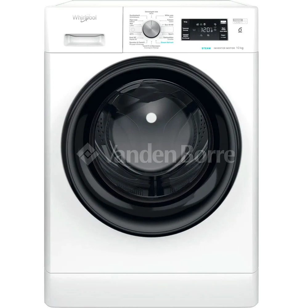 whirlpool_ffb-10469e-bv-be_7926065_1 Whirlpool FFB10469EBV Wasmachine – 10 kg – 1400 tpm – Energieklasse A – Wit - Afbeelding 1