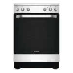 Outlet!! Ariston AS68V8KHX Vrijstaand Keramisch Fornuis – 60 cm – RVS – Heteluchtoven met Grill