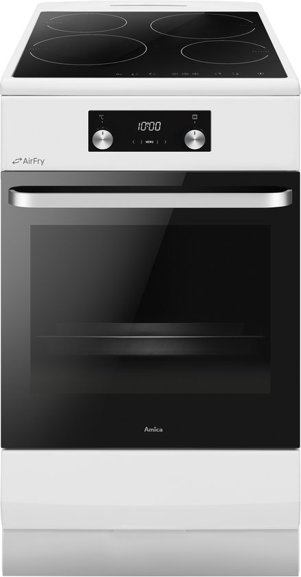 438x840 Amica ACI605RB Vrijstaand Inductiefornuis Wit 50cm - Afbeelding 1