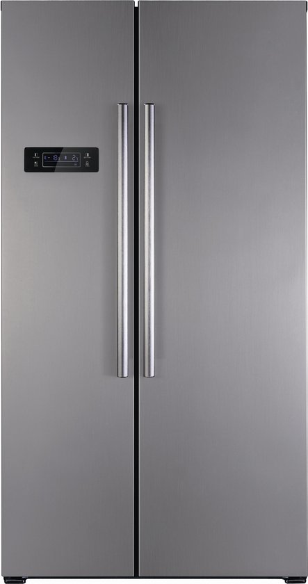 443x840 Exquisit SBS 550-4 A+ - Amerikaanse koelkast - Inox - Afbeelding 1