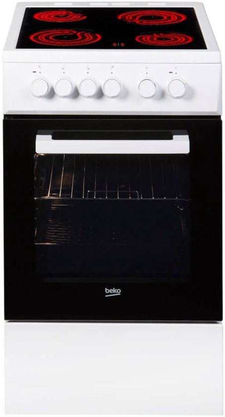454x840 BEKO FSS57000GW Vrijstaand Keramisch Fornuis Wit - Afbeelding 1