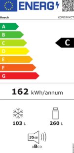 Bosch KGN39VXCT - Serie 4 -  Koel-vriescombinatie zwart 203CM  Energielabel C - Afbeelding 11