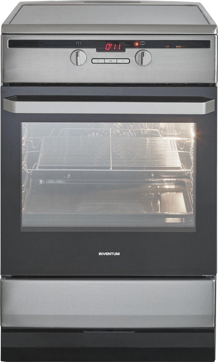 721x1200 Inventum VFI6042RVS - Vrijstaand inductie fornuis - Elektrische oven - 4 kookzones 60cm- 65 liter - RVS - Afbeelding 1