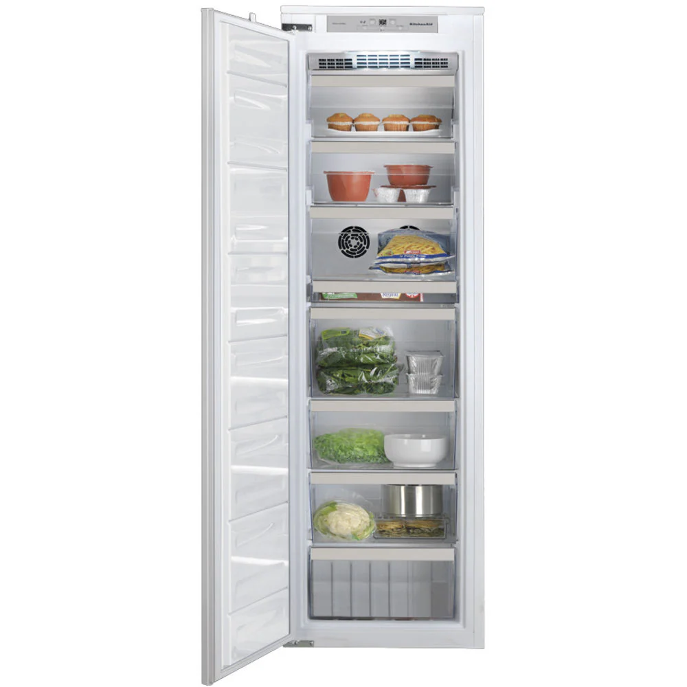 KCBFS18602OPEN Outlet!! KitchenAid KCBFS 18602 Inbouw Vriezer – No Frost – Wit 177cm - Afbeelding 1