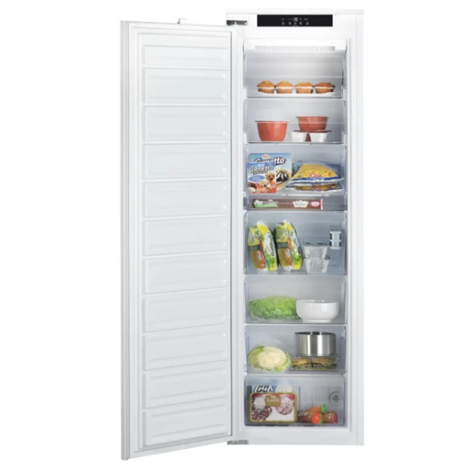 S200781807_1 Outlet!! Indesit INF-1841FA+EX Inbouw Vriezer – No Frost – Wit 177cm - Afbeelding 1