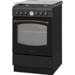Outlet!! Indesit IS5G8MHA/E gasfornuis, vrijstaand, elektrisch, gas, zwart antraciet 50cm breed - Afbeelding 2