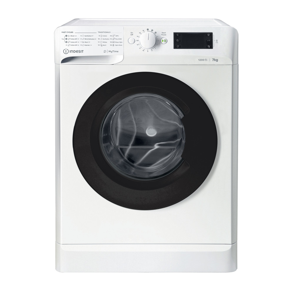 download (12) Outlet!! Indesit MTWE 71252 WK EE wasmachine, voorlader, 7 kg, 1151 toeren per minuut, wit. - Afbeelding 1